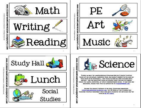 subject clipart|free printable clip art for kids.